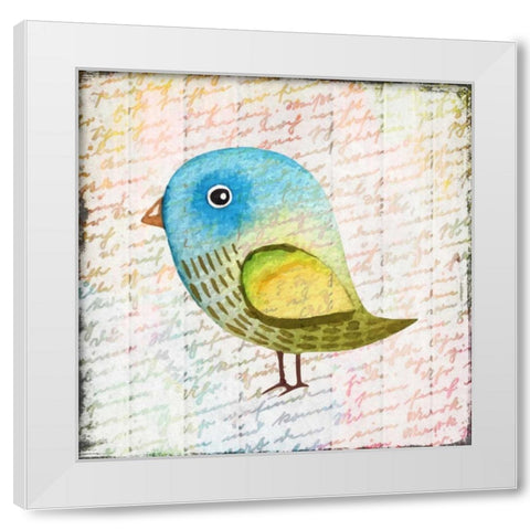 Chirping 2 White Modern Wood Framed Art Print by Allen, Kimberly