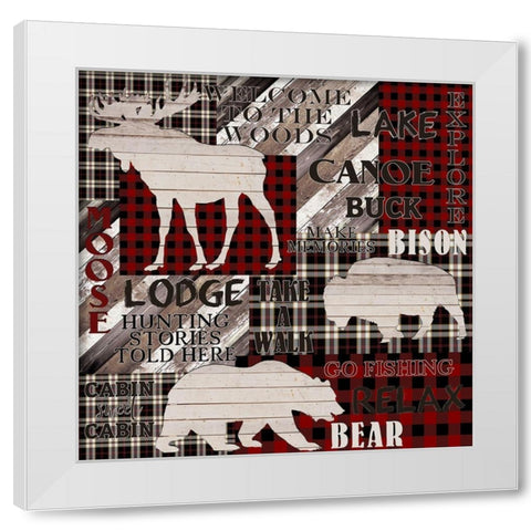 The Lodge White Modern Wood Framed Art Print by Kimberly, Allen