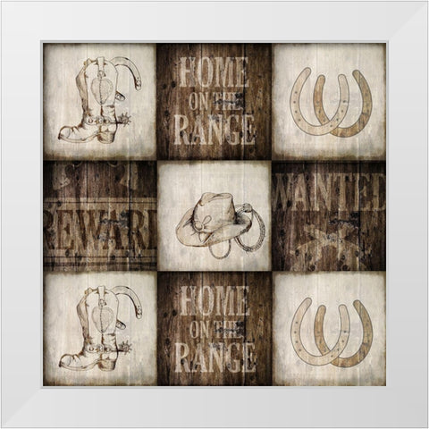 Home on the Range 3 White Modern Wood Framed Art Print by Kimberly, Allen