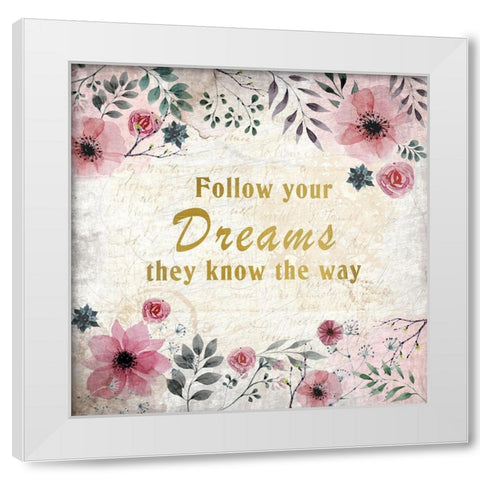 Blooming Dreams 4 White Modern Wood Framed Art Print by Kimberly, Allen