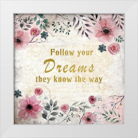 Blooming Dreams 4 White Modern Wood Framed Art Print by Kimberly, Allen