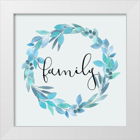 Blue Hues 1 White Modern Wood Framed Art Print by Kimberly, Allen