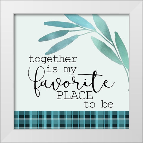 Blue Hues 9 White Modern Wood Framed Art Print by Kimberly, Allen