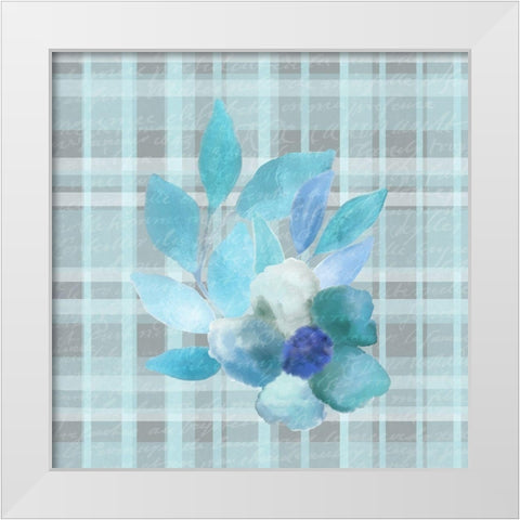 Blue Hues 10 White Modern Wood Framed Art Print by Kimberly, Allen