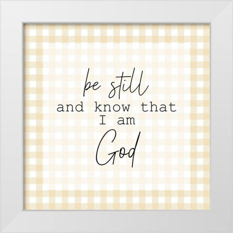 Be Still White Modern Wood Framed Art Print by Kimberly, Allen