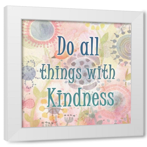Do all Things White Modern Wood Framed Art Print by Allen, Kimberly
