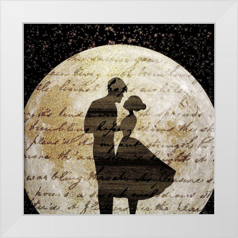 Dancing in the Moonlight White Modern Wood Framed Art Print by Kimberly, Allen