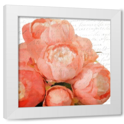 Peony Bunch White Modern Wood Framed Art Print by Kimberly, Allen