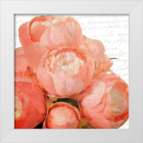 Peony Bunch White Modern Wood Framed Art Print by Kimberly, Allen