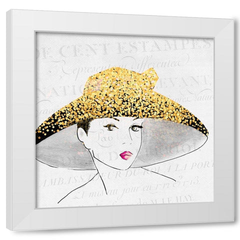 Glam 1 White Modern Wood Framed Art Print by Kimberly, Allen