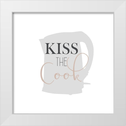 In the Kitchen F White Modern Wood Framed Art Print by Kimberly, Allen