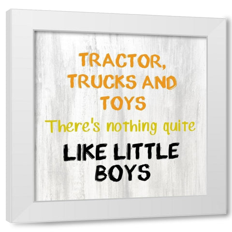 Tractor and Trucks 2 v2 White Modern Wood Framed Art Print by Kimberly, Allen