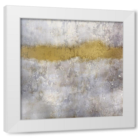 Streams of Gold White Modern Wood Framed Art Print by Allen, Kimberly