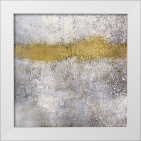 Streams of Gold White Modern Wood Framed Art Print by Allen, Kimberly
