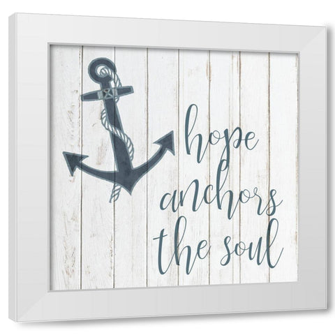 Anchor Lighthouse 1 White Modern Wood Framed Art Print by Kimberly, Allen