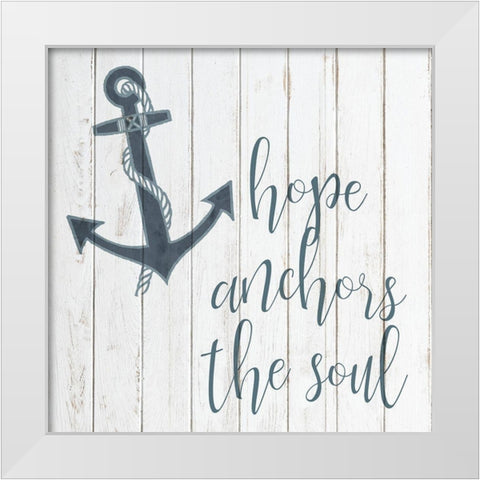 Anchor Lighthouse 1 White Modern Wood Framed Art Print by Kimberly, Allen