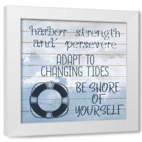Lessons From The Ocean 2 White Modern Wood Framed Art Print by Kimberly, Allen