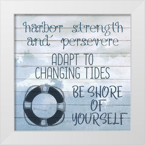 Lessons From The Ocean 2 White Modern Wood Framed Art Print by Kimberly, Allen