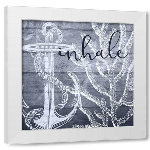 Inhale Exhale 1 White Modern Wood Framed Art Print by Kimberly, Allen