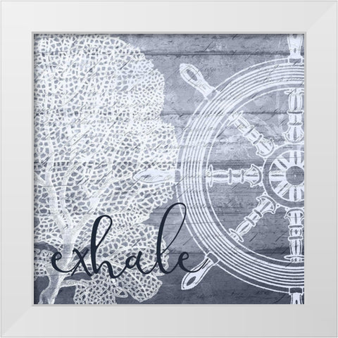 Inhale Exhale 2 White Modern Wood Framed Art Print by Kimberly, Allen