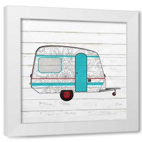 Camper Life 1 White Modern Wood Framed Art Print by Kimberly, Allen