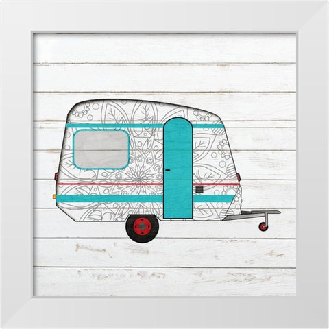 Camper Life 1 White Modern Wood Framed Art Print by Kimberly, Allen