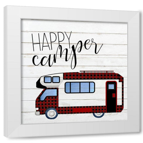 Happy Camper 2 White Modern Wood Framed Art Print by Kimberly, Allen