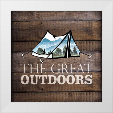 Great Outdoors 1 White Modern Wood Framed Art Print by Kimberly, Allen