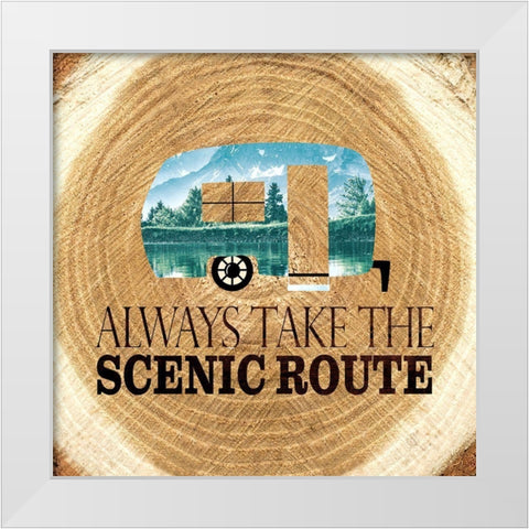 Scenic Route White Modern Wood Framed Art Print by Allen, Kimberly