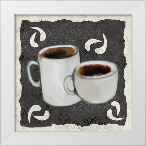 Coffee Life 4 White Modern Wood Framed Art Print by Kimberly, Allen