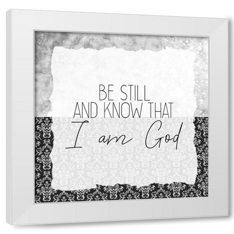Be Still 1 White Modern Wood Framed Art Print by Kimberly, Allen