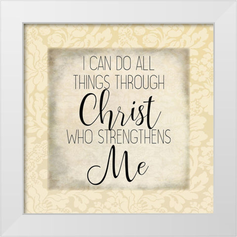 Trust In The Lord 2 White Modern Wood Framed Art Print by Kimberly, Allen