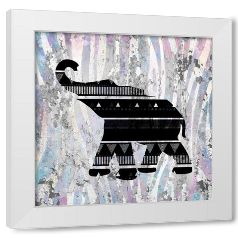 Safari Silhouette 1 White Modern Wood Framed Art Print by Allen, Kimberly