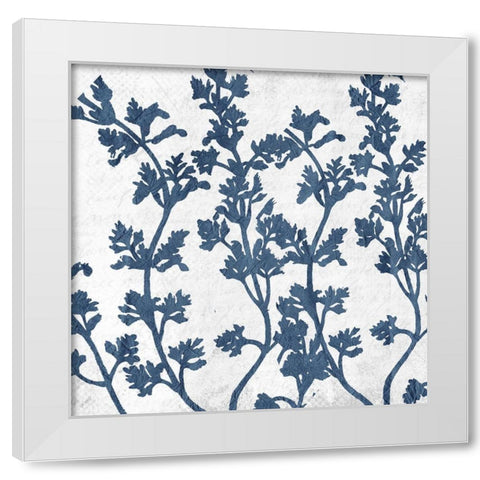Navy Branches 3 White Modern Wood Framed Art Print by Kimberly, Allen