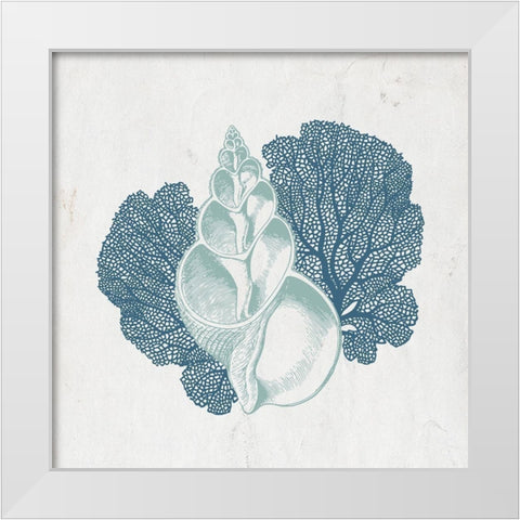 Sea Blues 2 White Modern Wood Framed Art Print by Kimberly, Allen