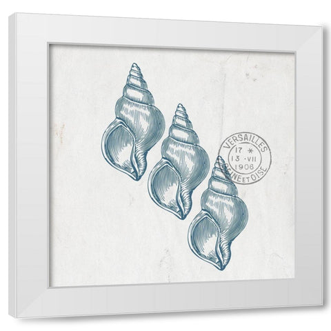 Sea Blues 4 White Modern Wood Framed Art Print by Kimberly, Allen