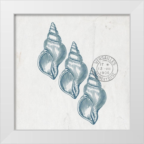 Sea Blues 4 White Modern Wood Framed Art Print by Kimberly, Allen
