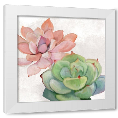 Succulent Summer 1 White Modern Wood Framed Art Print by Kimberly, Allen