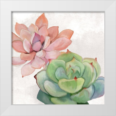 Succulent Summer 1 White Modern Wood Framed Art Print by Kimberly, Allen