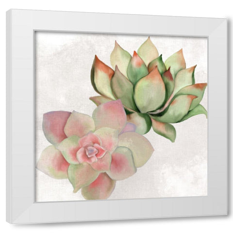 Succulent Summer 2 White Modern Wood Framed Art Print by Kimberly, Allen