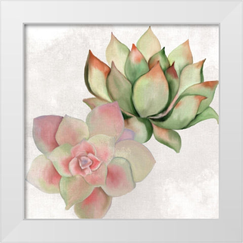 Succulent Summer 2 White Modern Wood Framed Art Print by Kimberly, Allen