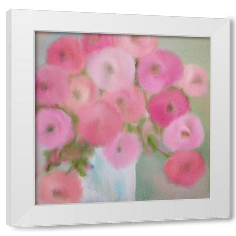 Spring Pink White Modern Wood Framed Art Print by Kimberly, Allen