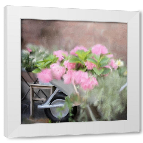 In The Garden White Modern Wood Framed Art Print by Kimberly, Allen