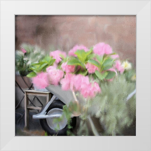 In The Garden White Modern Wood Framed Art Print by Kimberly, Allen
