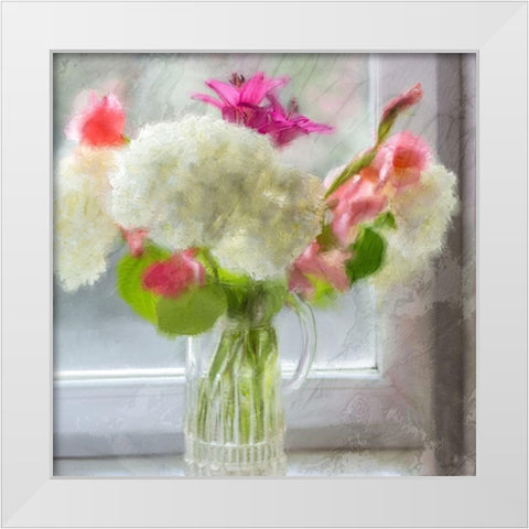 In the Window White Modern Wood Framed Art Print by Kimberly, Allen