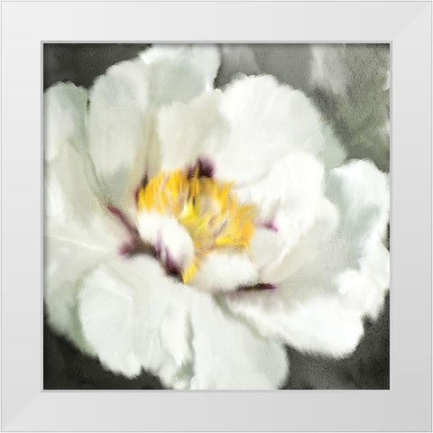 Love Blooms White Modern Wood Framed Art Print by Kimberly, Allen