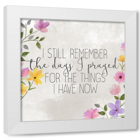 The Days White Modern Wood Framed Art Print by Kimberly, Allen