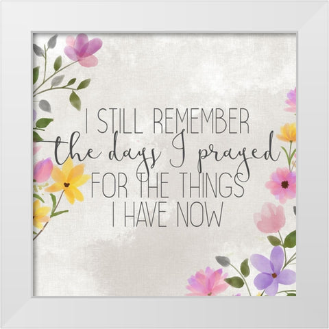 The Days White Modern Wood Framed Art Print by Kimberly, Allen