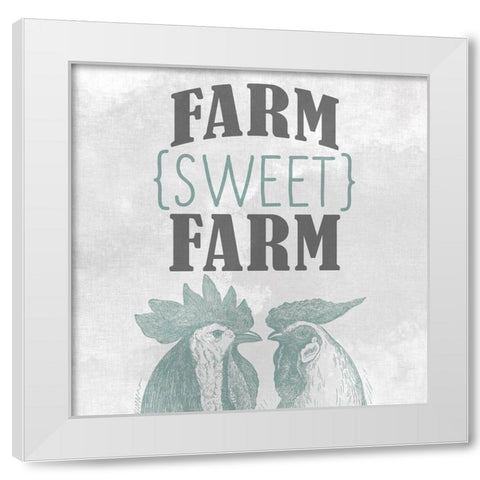 Sweet Farm White Modern Wood Framed Art Print by Kimberly, Allen