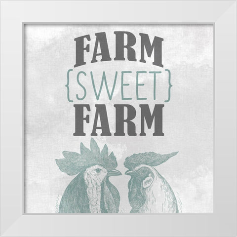 Sweet Farm White Modern Wood Framed Art Print by Kimberly, Allen